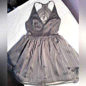 NWOT RARE Bebe Dark Gray Fancy Dress Sz 2